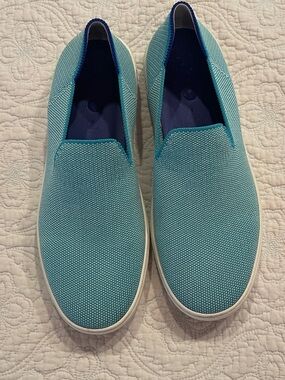 Rothy's Women's Slip-On Sneakers in Aqua Blue
